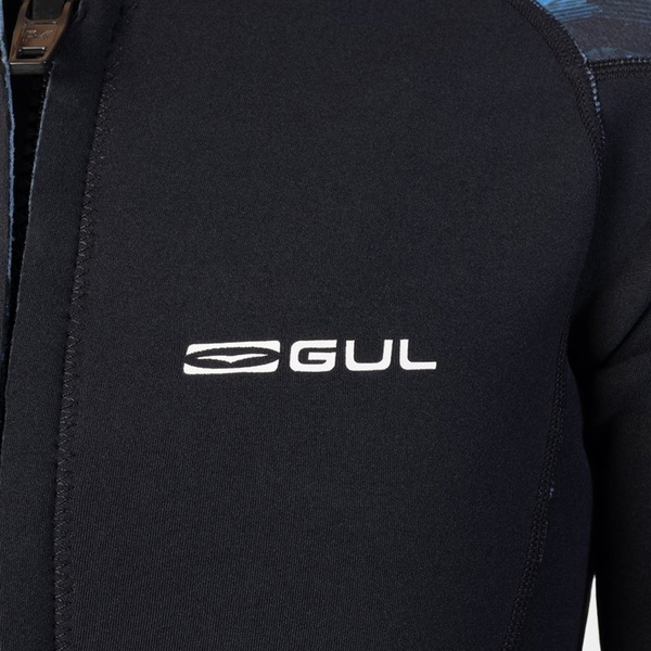 2025 Gul Dames Luna7 Front Zip Sup Wetsuit Jas La6301-c1 - Nu Wave Camo / Zwart